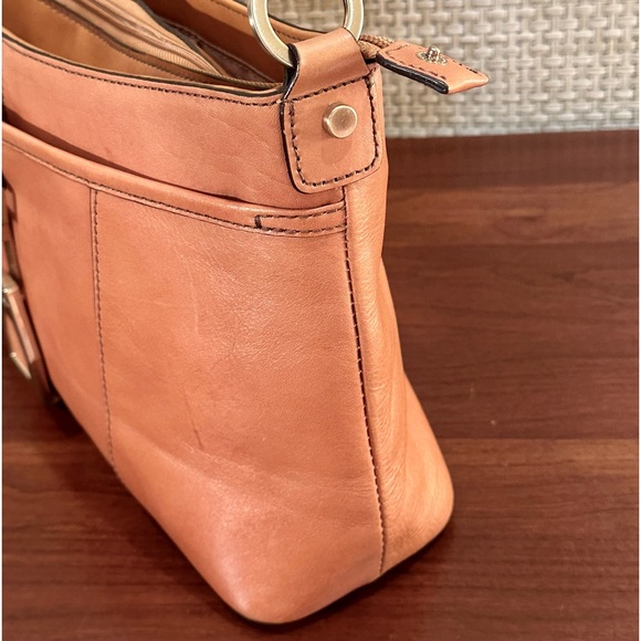 VTG 2000 Etienne Aigner Velden Core  Cognac Leather Compartment Shoulder Bag - Picture 11 of 15